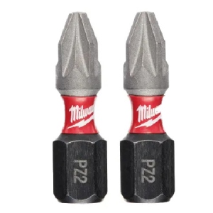 Біта для викрутки Milwaukee Shockwave PZ2 25 мм 2 шт. (4932430863)