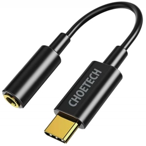 Перехідник аудіо Choetech Type-C 3.5 mm CDLA (AUX003-BK) замовити в Україні
