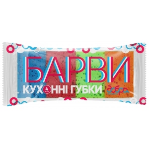 Набір губок поролонових для миття посуду Добра господарочка Барбі 4 шт. (4820086522410)