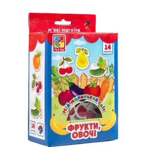Настільна гра магнітна (3-4 роки) Vladi Toys Мій маленький світ. Фрукти, овочі (VT3106-11)