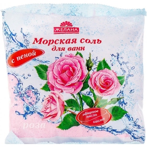 Сіль для ванни Желана с пеной и каолином Роза 500 г (4820091140234)
