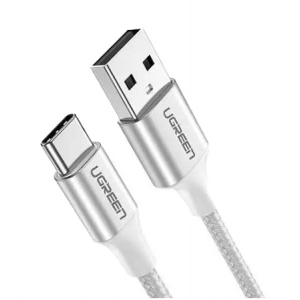 Кабель синхронізації даних UGREEN US288 USB 2.0 to USB Type-C 0.5m White (60130)