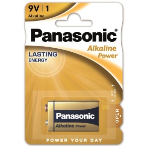 Батарейка тип 6F22 (1604) Panasonic Alkaline Power 6LF22 BLI 1 (6LF22APB/1BP)