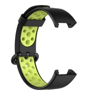 Ремінець для фітнес-браслету BeCover Vents Style for Xiaomi Redmi Smart Band 2 Black-Green (709423)