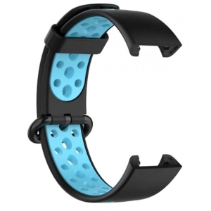Ремінець для фітнес-браслету BeCover Vents Style for Xiaomi Redmi Smart Band 2 Black-Blue (709421)