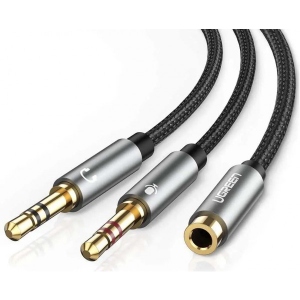 Кабель 3.5 мм -3.5 мм UGREEN AUX 3.5мм TRRS-TRSx2 M/M AV140 (20899)