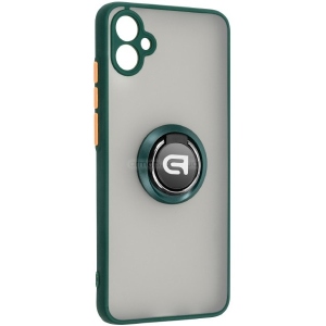 порівняти ціни на Чохол для смартфону Armorstandart Frosted Matte Ring for Samsung A04e (A042) Dark Green (ARM68347)