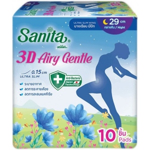Прокладки гігієнічні Sanita 3D Airy Gentle Ultra Slim Wing 10 шт. (8850461090841)
