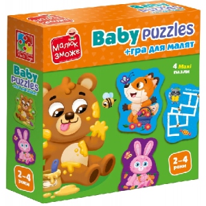 Пазли картонні (до 2 років) Vladi Toys Лісові звірі (VT1722-26)