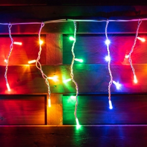Гірлянда-штора Novogod'ko вулична Бахрома 80 LED різнокольорова 5.5 м (801195)