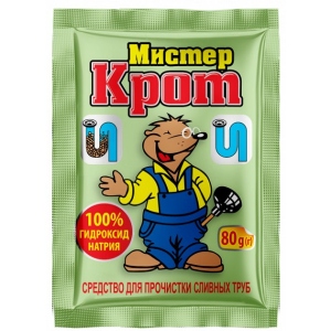 Засіб для чищення кухонної техніки Мистер Крот для труб  80 г в гранулах (4820020260088)