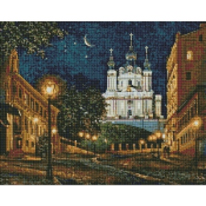 Алмазний живопис Ideyka "Вечірній Київ" 40х50см (AMO7348)