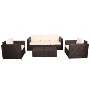 Садовий комплект AMF Santo из ротанга Elit (SC-B9508) Brown MB1034 ткань A13815