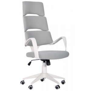 Крісло офісне AMF Spiral White світло-сірий
