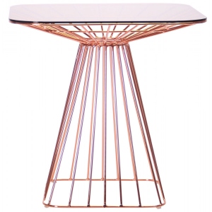 Садовий стіл AMF Tern rose gold glass top