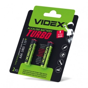 Батарейка тип AAA Videx Alkaline LR03/AAA Turbo 2 шт. (24239)