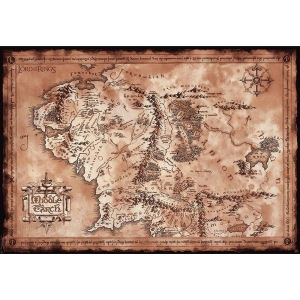 Постер Lord of the Rings Map 91.5x61 см (ВABYDCO224)