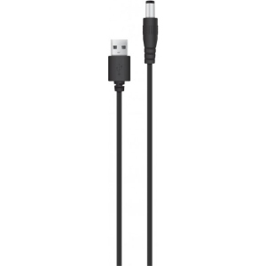 Кабель живлення ACCLAB USB to D 5,5х2,1 5V 1,5A 1m Black (1283126552816)