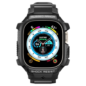 Ремінець для смарт-годинника Spigen 2в1 for Apple Watch Ultra 49mm Rugged Armor Pro Black (ACS05460)