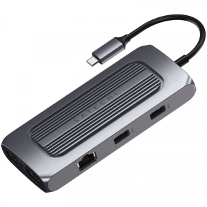 Док-станція Satechi Aluminum USB-C Multi-Port MX Adapter Space Gray (ST-UCMXAM)