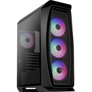 Корпус AEROCOOL Aero One Frost FRGB Tempered Glass (Aero One Frost-GBKv1) Black без БП