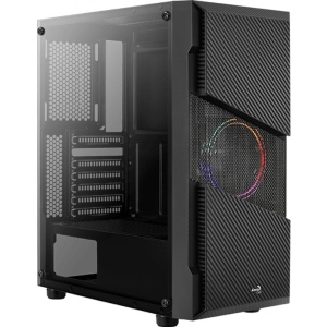Корпус AEROCOOL Menace Saturn FRGB-G-BK-v1 Black без БП
