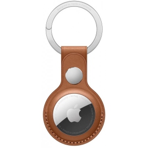 Чохол для бездротового маяка Apple AirTag Leather Key Ring - Saddle Brown (MX4M2)