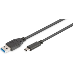 Кабель синхронізації даних Digitus USB 2.0 AM/Type-C 1.8m (AK-300136-018-S)