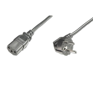 Кабель живлення Digitus Schuko90/M - C13/F 1.8m Black (AK-440100-018-S)