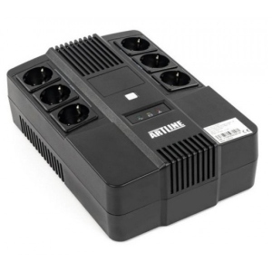 Джерело безперебійного живлення Artline AIO 650, 650VA/360W, LED, 6 x Schuko (ALAIO650)