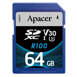 Карта пам'яті Apacer SDXC 64GB UHS-I/U3 Class 10 (AP64GSDXC10U7-R)