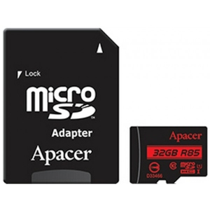 Карта пам'яті Apacer microSDHC 32GB UHS-I U1+adapter (AP32GMCSH10U5-R)