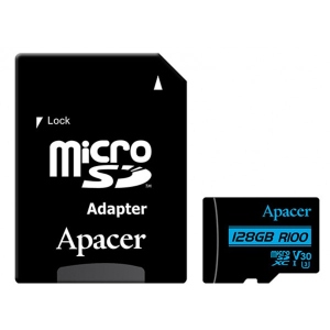 Карта пам'яті Apacer microSDXC 128GB UHS-I U3 V30 +ad (AP128GMCSX10U7-R)