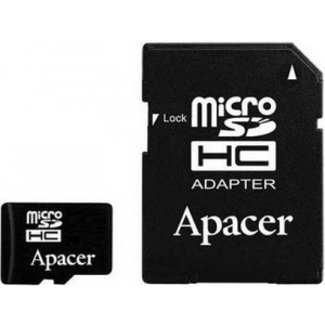 Карта пам'яті Apacer microSDHC 32GB C10 UHS-I + SD адаптер (AP32GMCSH10U1-R)