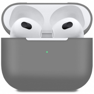 Чохол для навушників MakeFuture Apple AirPods 3 Silicone Gray (MCL-AA3GR)