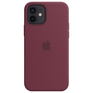 Чохол для смартфону Apple iPhone 12/12 Pro Silicone Case with MagSafe - Plum (MHL23)
