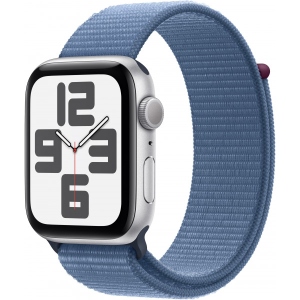 Смарт-годинник Apple Watch SE GPS 44mm Silver Aluminium Case with Winter Blue Sport Loop