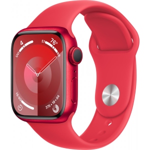 Смарт-годинник Apple Watch Series 9 GPS 41mm (PRODUCT)RED Aluminium Case with (PRODUCT)RED Sport Band - S/M