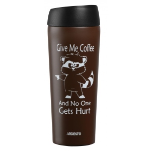 Термочашка Ardesto Coffee Time Raccoon 450 мл (AR2645DML)