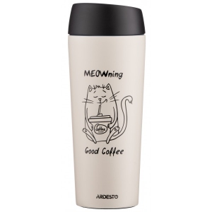 Термочашка Ardesto Coffee Time Meowning 450 мл Beige (AR2645WC)