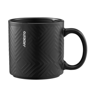 Чашка Ardesto Francesca 360 мл Black (AR3483BK)