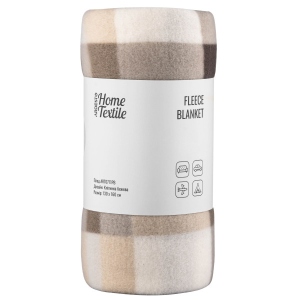 Плед односпальний Ardesto Fleece 130x160 см клітинка бежевий (ART0711PB)