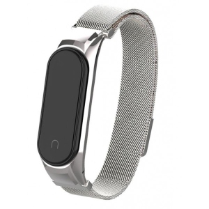Ремінець для фітнес-браслету Armorstandart Milanese Magnetic Band 4303 for Xiaomi Mi Band 4/3 Silver (ARM55539)