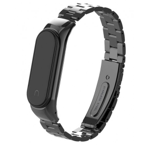 Ремінець для фітнес-браслету Armorstandart Metal for Xiaomi Mi Band 4/3 Black (ARM55549)