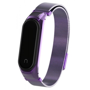 Ремінець для фітнес-браслету Armorstandart Metal Milanese Magnetic for Xiaomi Mi Band 4/3 Purple (ARM55922)