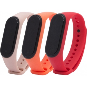 Ремінець для фітнес-браслету Armorstandart for Xiaomi for Xiaomi Mi Band 4/3 Orange/Pink Sand/Red комплект 3 шт. (ARM56670)