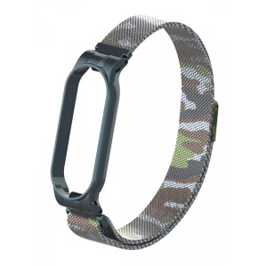 Ремінець для фітнес-браслету Armorstandart Milanese Magnetic Band for Xiaomi Mi Band 5 Khaki Green (ARM56855)
