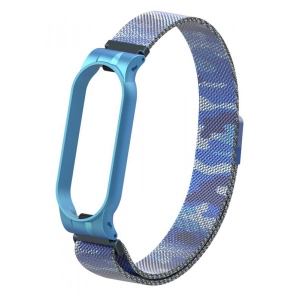 Ремінець для фітнес-браслету Armorstandart Milanese Magnetic Band for Xiaomi Mi Band 5 Khaki Blue (ARM56856) в інтернет-магазині
