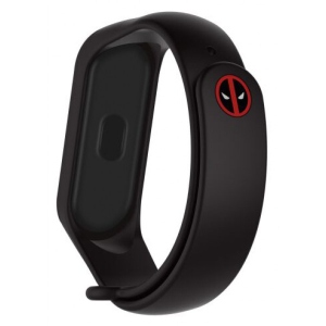 Ремінець для фітнес-браслету Armorstandart Superhero Edition for Xiaomi Mi Band 7/6/5 Deadpool Black (ARM57071)