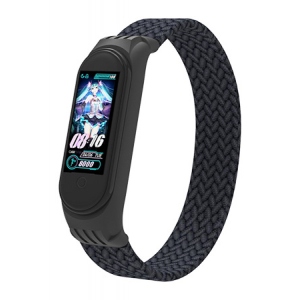 порівняти ціни на Ремінець для фітнес-браслету Armorstandart Braided Solo Loop foe Xiaomi Mi Band 4/5/6 Charcoal size M (ARM58765)
